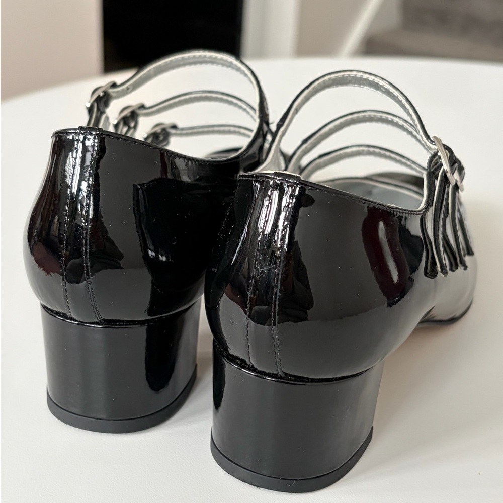 Carel Paris Black Kina size 38 Mary Jane black patent leather pumps - Picture 2 of 8